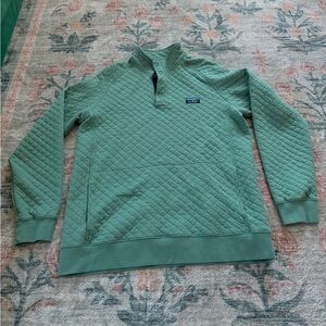 L.L. Bean Men's Quilted Zip-Up Sweater - Seafoam Green